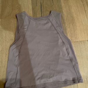 Purple sculpt cropped tank top